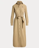Polo Ralph Lauren Women's Belted Cotton Midi Shirtdress