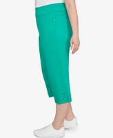 Ruby Rd. Plus Ladder Hem Soft Denim Capri Pants