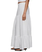 Sanctuary Women's The Prairie Linen Tiered Maxi Skirt