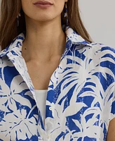 Lauren Ralph Women's Relaxed-Fit Print Short-Sleeve Shirt