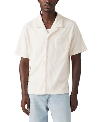 Levi's Men's Portola Short Sleeve Terry Button-Front Camp Shirt