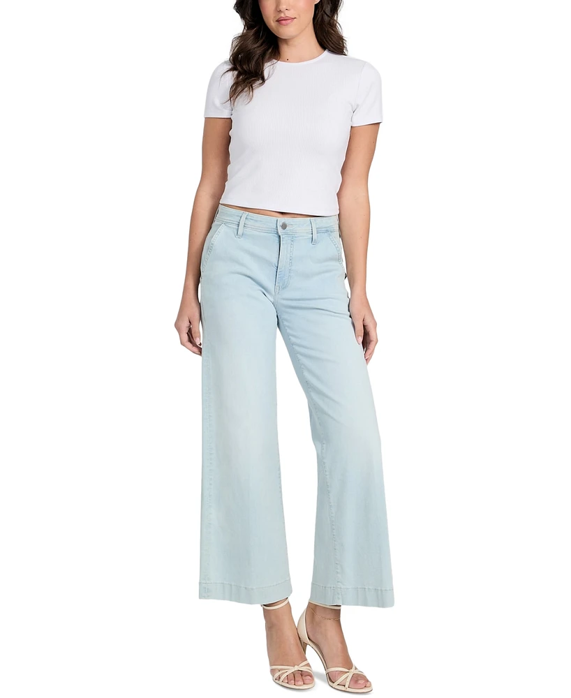 Guess Women's Zoya Mid-Rise Wide-Leg Ankle Jeans