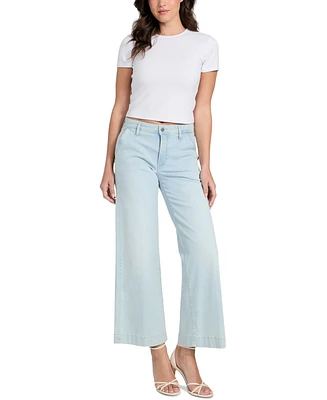 Guess Women's Zoya Mid-Rise Wide-Leg Ankle Jeans