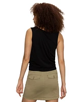 Sanctuary Women's Button-Up Tie-Front Sleeveless Top