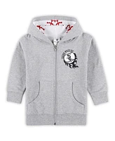 Soft as a Grape Toddler Heather Gray Chicago White Sox Baseball Full-Zip Hoodie Jacket