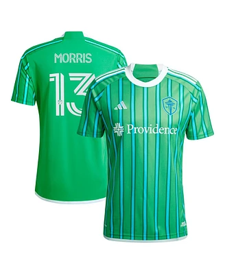 Adidas Men's Jordan Morris Green Seattle Sounders Fc 2024 The Anniversary Kit Replica Player Jersey