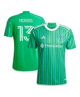 Adidas Men's Jordan Morris Green Seattle Sounders Fc 2024 The Anniversary Kit Replica Player Jersey