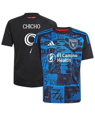 Adidas Big Boys and Girls Cristian Arango Black San Jose Earthquakes 2025 Headliner Replica Player Jersey