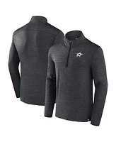 Fanatics Men's Heather Charcoal Dallas Stars Authentic Pro Lightweight Quarter-Zip Pullover Sweatshirt