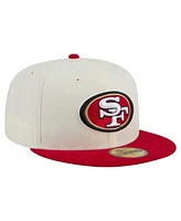 New Era Men's White/Scarlet San Francisco 49ers Main 59FIFTY Fitted Hat