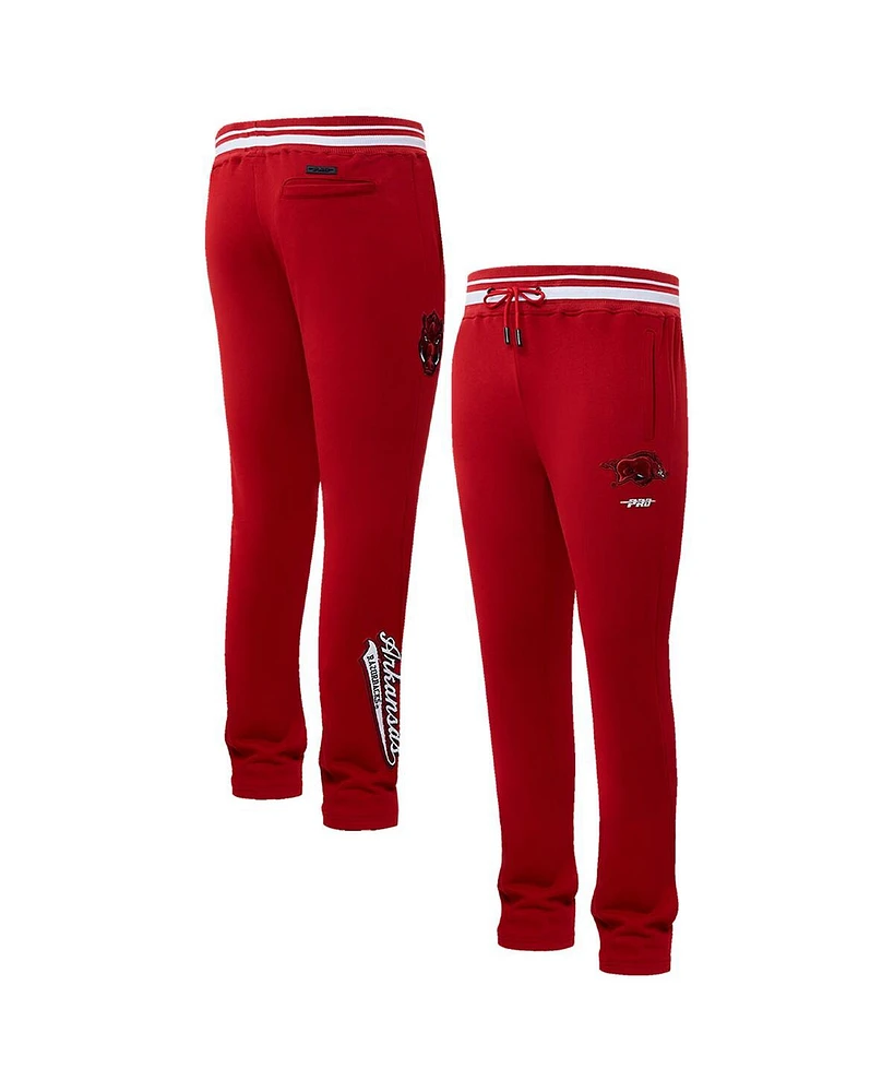 Pro Standard Men's Cardinal Arkansas Razorbacks Script Tail Fleece Sweatpants
