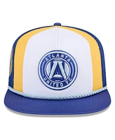 New Era Men's White Atlanta United Fc 2024 Jersey Hook A-Frame Trucker 9FIFTY Snapback Hat