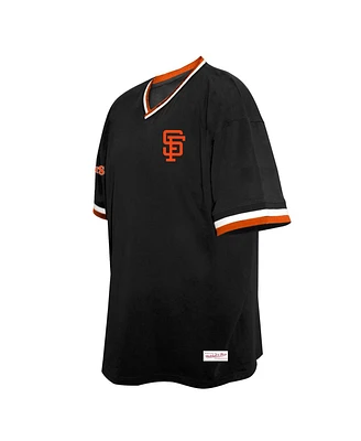 Mitchell & Ness Men's Black San Francisco Giants Big Tall V-Neck T-Shirt