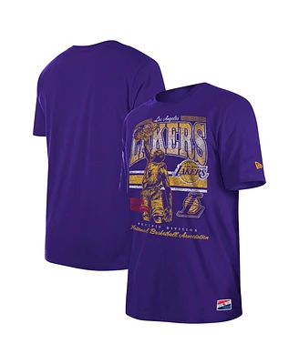 New Era Men's Purple Los Angeles Lakers Enzyme Wash Oversized T-Shirt