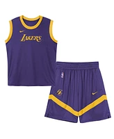 Nike Preschool 2-Piece Purple Los Angeles Lakers Mesh Tank Top and Shorts Set