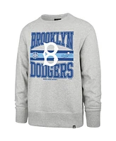 '47 Brand Men's Gray Brooklyn Dodgers Cooperstown Collection Letters Headline Pullover Sweatshirt