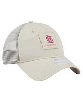New Era Women's Light Beige St. Louis Cardinals Square Stitch 9TWENTY Adjustable Hat
