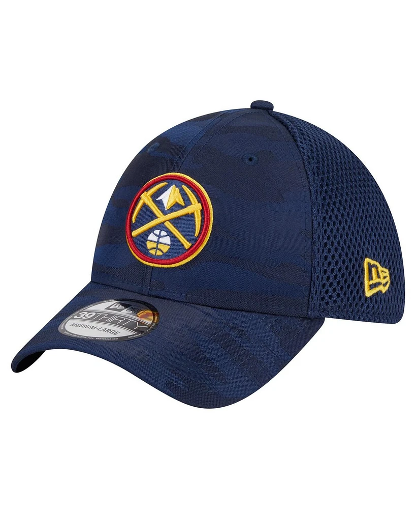 New Era Men's Navy Denver Nuggets Subtle Camo 39THIRTY Flex Hat
