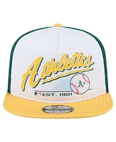 New Era Big Boys and Girls White Athletics Retro 9FIFTY Snapback Hat