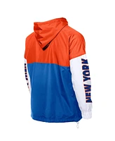 New Era Men's Royal/Orange New York Mets Color Block Full-Zip Hoodie Windbreaker Jacket