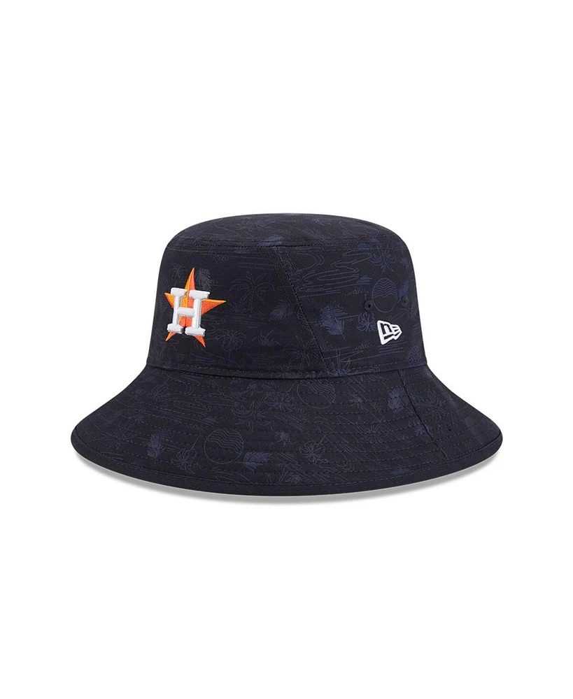 New Era Big Boys and Girls Navy Houston Astros 2025 Spring Training All Over Print Bucket Hat
