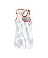 New Era Women's White Houston Astros Gameday Pinstripe Tank Top