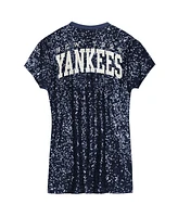 Outerstuff Big Girls Navy New York Yankees Sequin V-Neck Dress