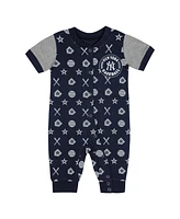 Outerstuff Newborn Navy New York Yankees Hard 90 Coveralls