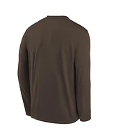 Nike Big Boys and Girls Brown San Diego Padres Authentic Collection Legend Performance Long Sleeve T-Shirt