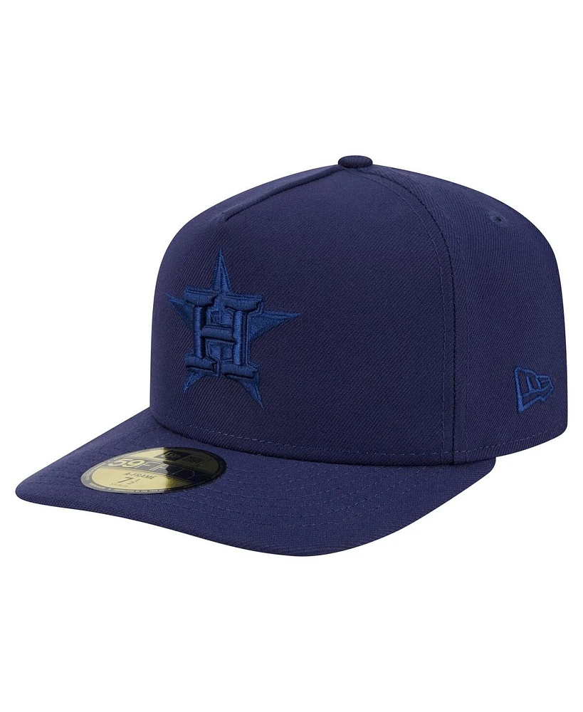 New Era Men's Navy Houston Astros Color Pack A-Frame 59FIFTY Fitted Hat