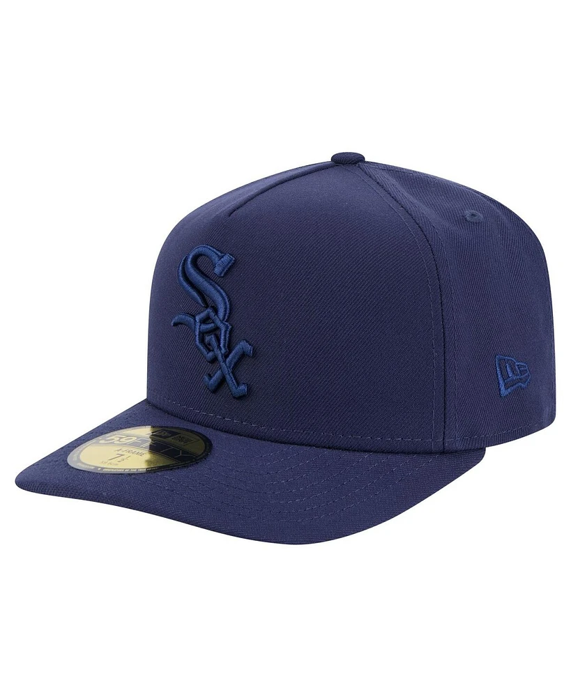 New Era Men's Navy Chicago White Sox Color Pack A-Frame 59FIFTY Fitted Hat