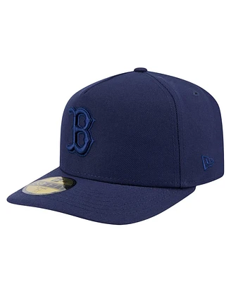 New Era Men's Navy Boston Red Sox Color Pack A-Frame 59FIFTY Fitted Hat