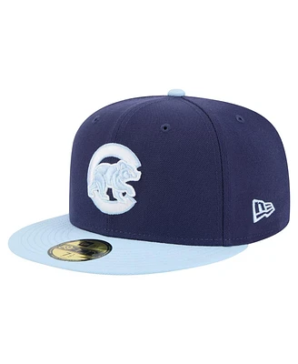 New Era Men's Navy/Light Blue Chicago Cubs Color Pack 2-Tone 59FIFTY Fitted Hat
