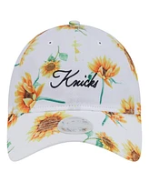 New Era Women's White New York Knicks Adventure Flower 9TWENTY Adjustable Hat