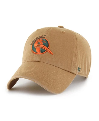 47 Brand Men's Miami Hurricanes Vault Clean Up Adjustable Hat