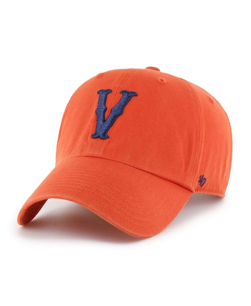 '47 Brand Men's Orange Virginia Cavaliers Vault Clean Up Adjustable Hat