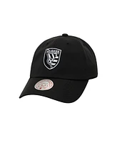 Mitchell & Ness Men's Black San Jose Earthquakes Perfect Strapback Adjustable Hat