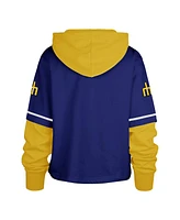 '47 Brand Women's Royal Seattle Mariners City Connect Shortstop Cropped Pullover Hoodie