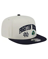 New Era Men's White Notre Dame Fighting Irish Collegiate 9FIFTY A-Frame Snapback Hat