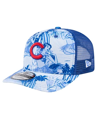 New Era Men's Royal Chicago Cubs Hula Trucker 9SEVENTY Adjustable Hat