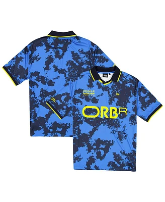 New Era Men's Blue Red Bull Racing Graphic Collared Soccer Shirt