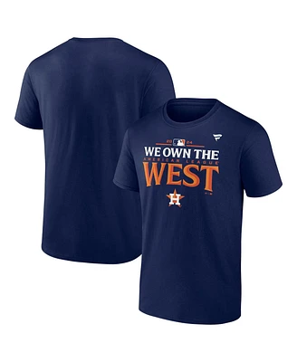 Fanatics Big Boys and Girls Navy Houston Astros 2024 Al West Division Champions Locker Room T-Shirt