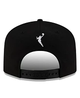 New Era Men's and Women's Black/Green New York Liberty 2025 Wnba Draft A-Frame 9FIFTY Snapback Hat