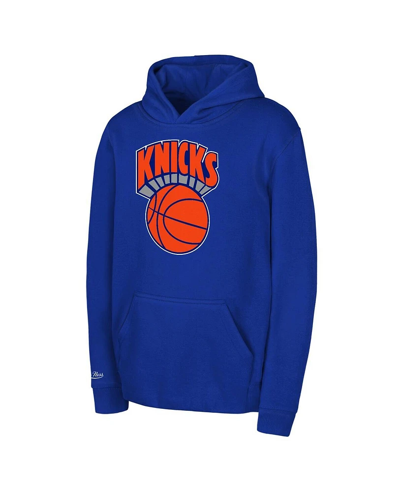 Mitchell & Ness Preschool Blue New York Knicks Retro Logo Pullover Hoodie