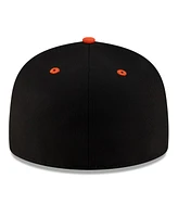 New Era Men's Black/Orange Miami Hurricanes On-Field 59FIFTY Fitted Hat