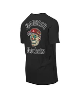 New Era Men's Black Houston Rockets Sugar Skulls T-Shirt