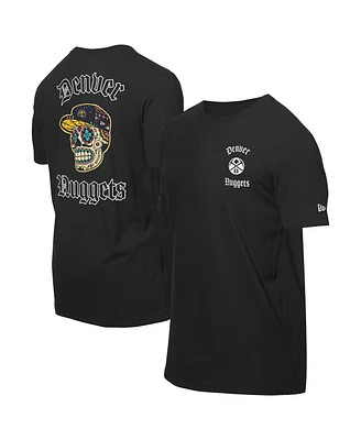 New Era Men's Black Denver Nuggets Sugar Skulls T-Shirt