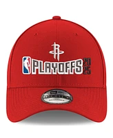 New Era Men's Red Houston Rockets 2025 Nba Playoffs 9FORTY Adjustable Hat