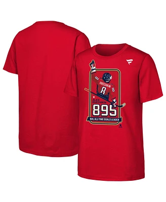 Outerstuff Big Boys and Girls Alexander Ovechkin Red Washington Capitals Nhl All-Time Leading Goal Scorer Locker Room T-Shirt
