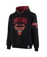 Two Hype x Nba Men's Black Chicago Bulls Culture Hoops Collection Premium Pullover Hoodie
